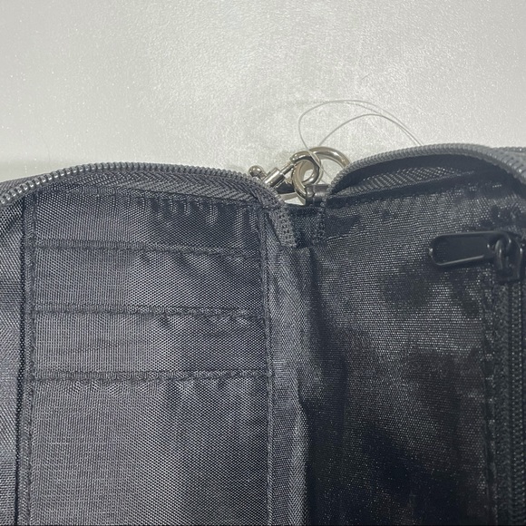 Silver Grey Glossy Guess Wristlet Wallet - Picture 6 of 6